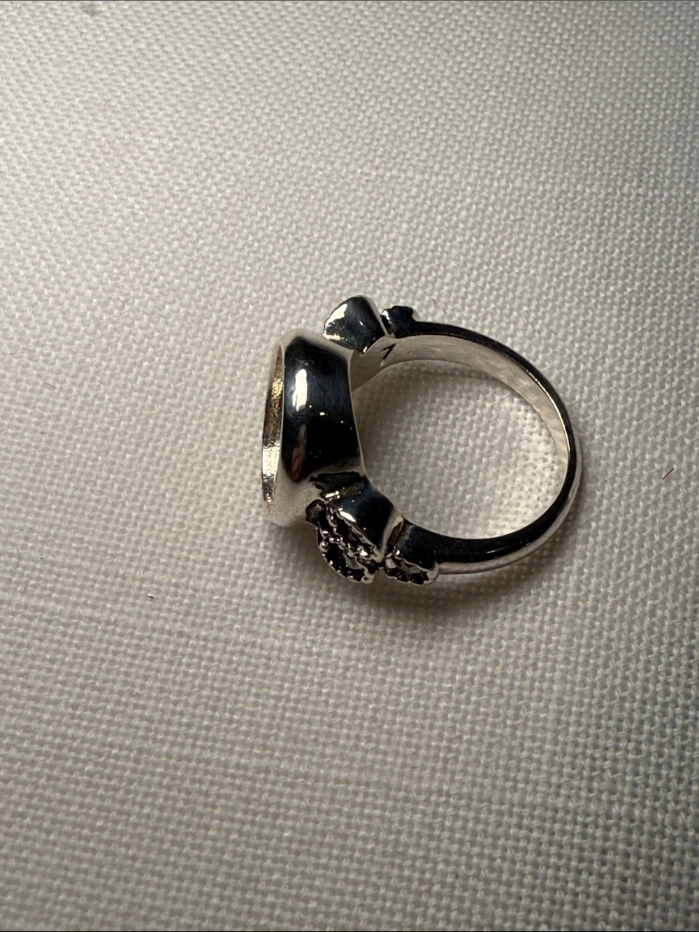 Lotti Dotties Black Rhinestone Flower Interchangeable Ring Base Size 7 - Picture 2 of 5